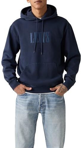 Levi's - 38479-0380 - Sweatshirt - Marineblauw - Relaxed - Katoen - Lange Mouwen
