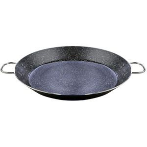 WECOOK! Granit paellapan, inductie, 42 cm, 10 porties, aluminium, anti-aanbaklaag XYLAN PLUS zonder PFOA, 3 mm dik, geschikt voor alle warmtebronnen, glaskeramiek, gas, vaatwasmachinebestendig.