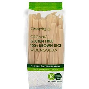 Clearspring Glutenvrije bruine rijst brede noedels 200 g (Pack van 5)
