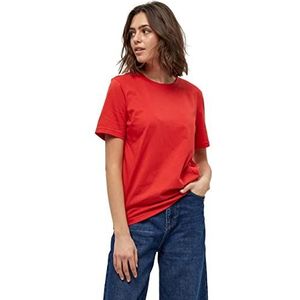 Minus Cathy GOTS T-shirt voor dames, Lava Rood, M