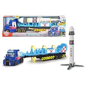 Dickie Toys - Mack vrachtwagen met aanhanger, ruimteraket, 41 cm, vanaf 3 jaar