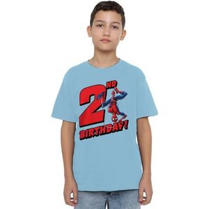 Spiderman Verjaardag 2 Unisex Kids T-shirt, lichtblauw, 12-13 jaar, Lichtblauw, 12-13 jaar