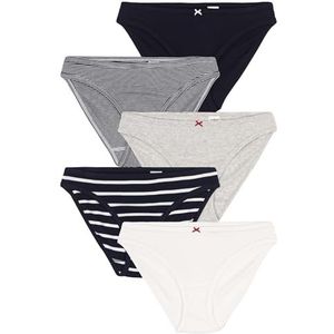 PETIT BATEAU - Set van 5 Slips - Grijs - Katoen - Biologisch