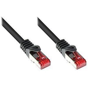 Good Connections Cat. 6 Ethernet LAN-patchkabel met rasterbescherming RNS, S/FTP, PiMF, PVC, 250 Mhz, Gigabit geschikt (10/100/1000-Base-T Ethernet netwerk), voor patchvelden, patchpanelen, switch,