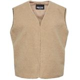 PIECES Pcfia Short Teddy Vest, safari, L