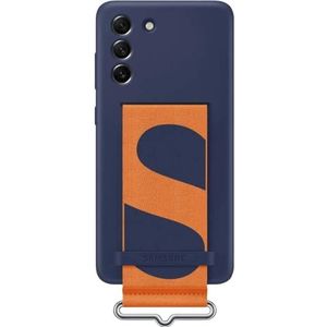 Samsung Siliconen Smartphone Cover met Strap EF-GG990 voor Galaxy S21 FE, mobiele telefoonhoes, siliconen, beschermhoes, schokbestendig, dun en gripvast, groen