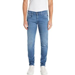 Replay Anbass X-Lite Slim Fit Jeans voor heren, 009, medium blue., 28W x 32L