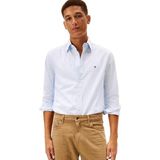 Tommy Hilfiger Heren Flex POPLIN Big Gingham RF Shirt MW0MW41713 L/S Shirt, blauw, XS, Blauw (Sweet Blue/Check), XS