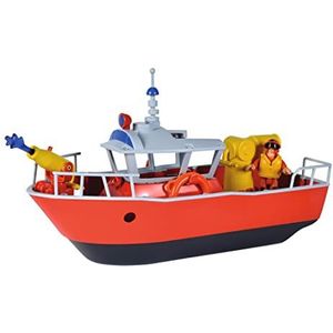 Simba - Brandweerman Sam Titan Brandweerboot, 32 cm, met Sam actiefiguur, vanaf 3 jaar
