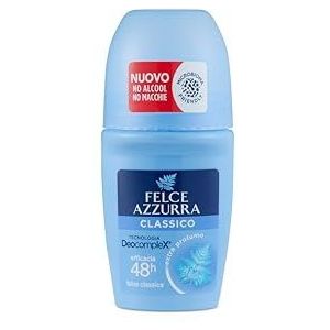 Felce Azzurra - Klassieke roll-on met IdraTalc-formule, werkzaamheid 48 uur, laat geen vlekken achter - 50 ml