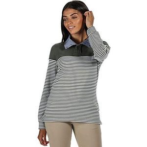 Camiola fleece van coolweave katoen met kraag met knoopsluiting