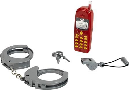Theo Klein 8860 Police Unit Ben & Sam-politieset I Uitrusting voor politiefans met handboeien, fluitje en speelgoed mobiele telefoon I Voor kinderen vanaf 3 jaar