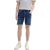 TOM TAILOR - Bermuda Jeans Shorts - Used Dark Stone Blue - Denim