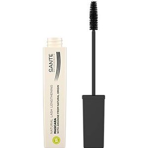 Sante Naturkosmetik 40404,Natural Lash Lengening Mascara 01 Black, zwarte mascara voor lange en gedefinieerde wimpers met bijzonder fijne borstel, veganistisch, 8 ml