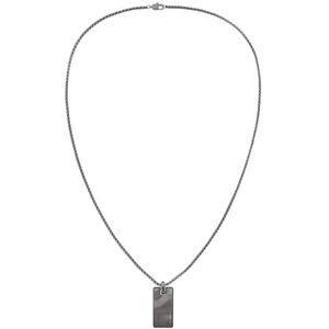 Calvin Klein - CK Metallic Wave - Herenketting - Gunmetal - Roestvrij Staal