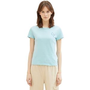 TOM TAILOR Denim T-shirt voor dames, 13117 - Pastel Turquoise, XL