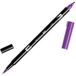 Tombow ABT-676 viltstift Dual Brush Pen met twee punten, royal purple, 1 stuk (1 stuk)