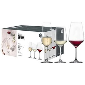 Schott Zwiesel Premium Box 18tlg. Set uit de Taste Collectie, gemaakt van glas, vaatwasmachinebestendig, 121868, kristal