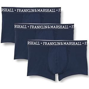 Franklin & Marshall Boxershorts voor heren, Blauw/Wit, L