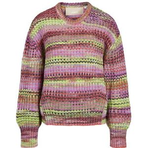 Jack & Jones Jxsimone Space Dye Crew Neck Knit Sn, Fiery Red/Stripes:/Multi Space Dye, XL