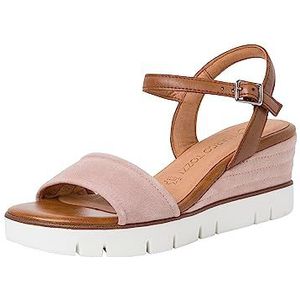 Marco Tozzi Dames 2-2-28714-20 leren sandaal met sleehak, rozenkam, 37 EU, Rose Kam, 37 EU