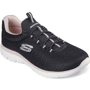 Skechers Women's Summits, zwart gaas/lichtroze trim, 3.5 UK, Zwarte Mesh Lichtroze Trim, 36.5 EU