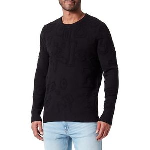 Desigual Heren JERS_Punk Sweater, zwart, M