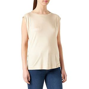 s.Oliver BLACK LABEL Dames T-shirt met korte mouwen Loose Fit, lichtgeel, 46