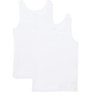 Schiesser Heren 2 stuks onderhemd zonder mouw biologisch katoen - 95/5 Organic, wit, 3XL