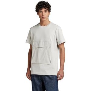 G-STAR RAW Heren Utility pkt Tape r t T-Shirt, Grijs (cool grey B248-1295), XL