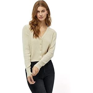 Desires Dames Geisha Rib Cardigan Sweater, Oestergrijs, S