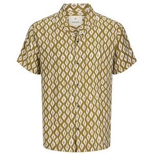 JACK & JONES Heren Jprblulincoln Print Resort Shirt S/S Sn Korte Mouwen Shirt, Fir Green/Aop: comfort fit, XS