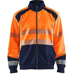 Blaklader 355825285389XXXL sweatshirt met ritssluiting, High Vis Oranje/Marineblauw, Maat XXXL