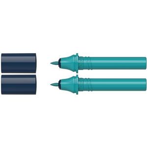 Schneider 040 Paint-It Twinmarker cartridges (Round Tip - rond, kleurintensieve inkt op waterbasis, voor gebruik op papier, 95% gerecyclede kunststof) donker turquoise 032