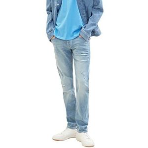 Tom Tailor Denim Piers Slim Jeans heren 1035509,10117 - Gebruikte Bleached Blue Denim,27W / 34L