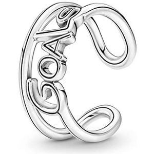 Pandora ME Ziele Offener Ring aus Sterling-Silber, Kompatibel mit Pandora ME Armbänder, Gr. 54, 191893C00-54