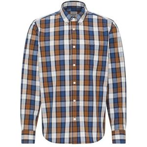 MUSTANG heren Style Clemens Multi Check Gekleed shirt Multi_beige blauw 12487