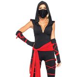 LEG AVENUE 85087-5TL. Tödliches Ninja Kostüm, Größe L, schwarz, Damen Karneval Fasching, Größe: L (EUR 40)