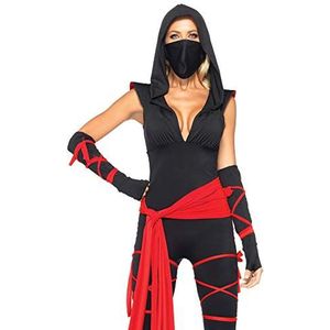LEG AVENUE 85087-5TL. Tödliches Ninja Kostüm, Größe L, schwarz, Damen Karneval Fasching, Größe: L (EUR 40)