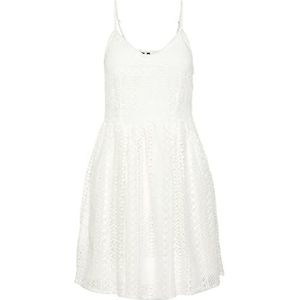 VERO MODA Vmhoney Lace Pleated Singlet Dress WVN jurk voor dames, wit (snow white), L