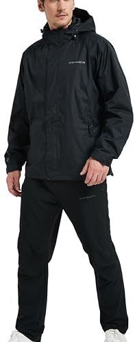 Acme Projects Regenpak (jas + broek), 100% waterdicht, ademend, 10.000 mm, 3000 g/m², YKK-ritssluiting