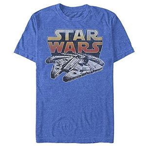 STAR WARS The Falcon T-shirt voor heren, Royal Blue Heather, L