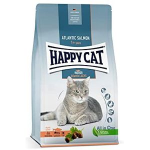 Happy Cat 70589 - Indoor Adult Atlantische zalm - droogvoer voor volwassen katten en kater - 4 kg inhoud