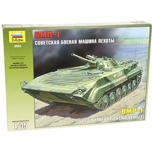 Zvezda 500783553-1:35 Russische BMP-1 tank, ongelakt