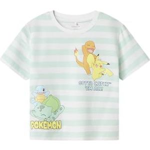 NAME IT Nmmmalik Pokemon Nreg Ss Top Sky voor jongens, Honeydew., 122-128