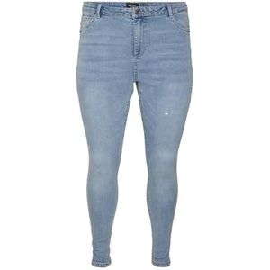 VERO MODA CURVE dames jeans broek, blauw (light blue denim), 52W x 32L