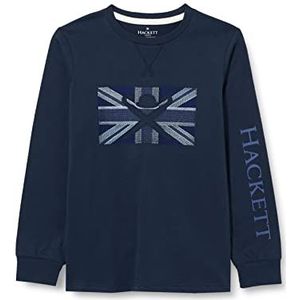 Hackett London Boy's Hackett UJK LS Tee T-shirt, Navy Blazer, 9 jaar
