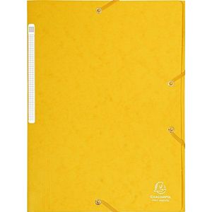 Exacompta Verzamelmap (Manila-karton, DIN A4, Maxi-capaciteit, elastiek, 3 kleppen, 425g) 1 stuk 1 stuks. 1 Stuk geel