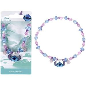 Stitch Blauwe paarse meisjes halsketting