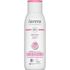 Lavera Body Lotion, zachte bodylotion, met biologische rozenbottels en biologische sheaboter, veganistisch, voor normale en droge huid, PETA gecertificeerd, biologisch afbreekbaar, natuurlijke